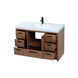 Wyatt 48 X 22 X 34 inch Walnut Brown Vanity Sink Set