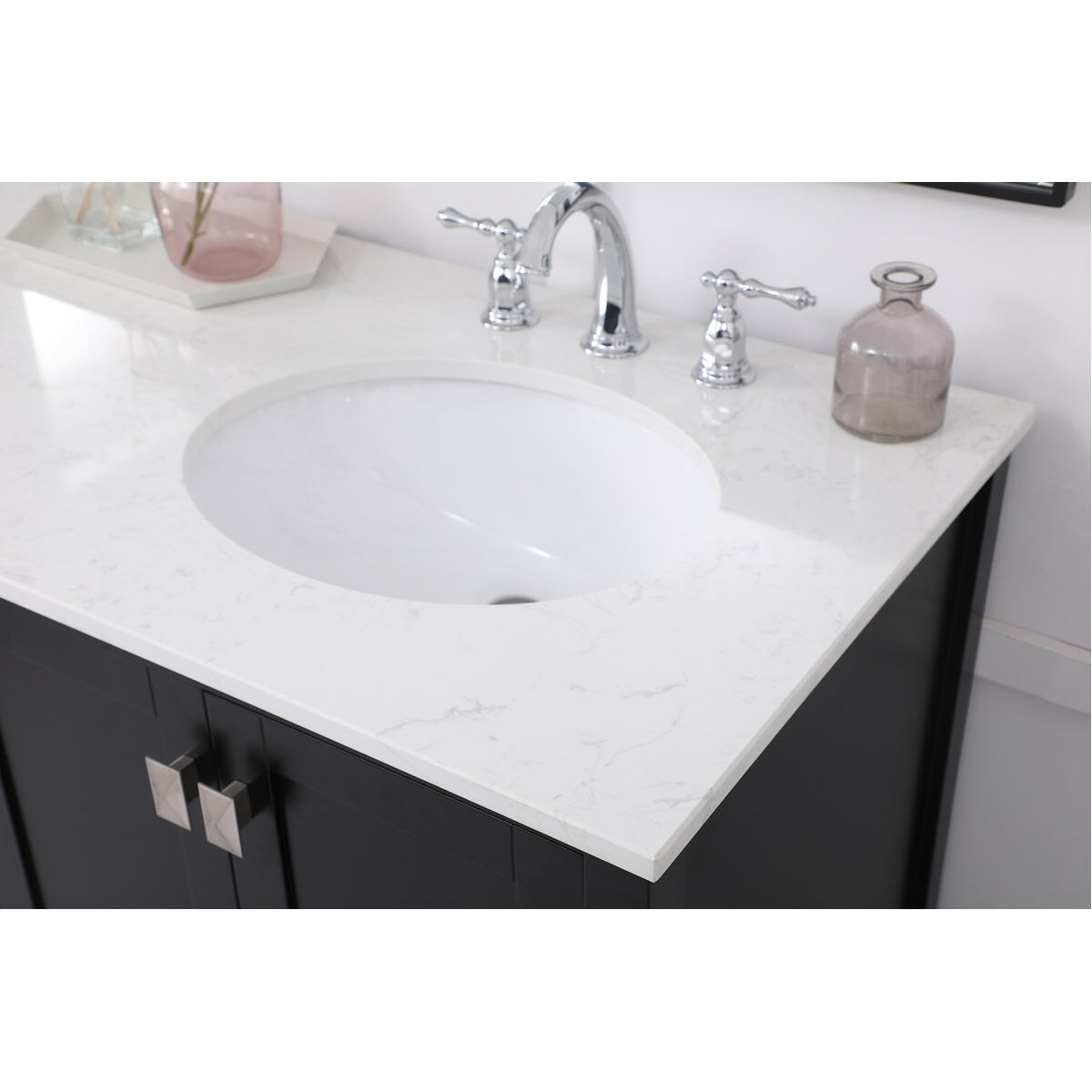 Irene 60 X 22 X 34 inch Black Vanity Sink Set