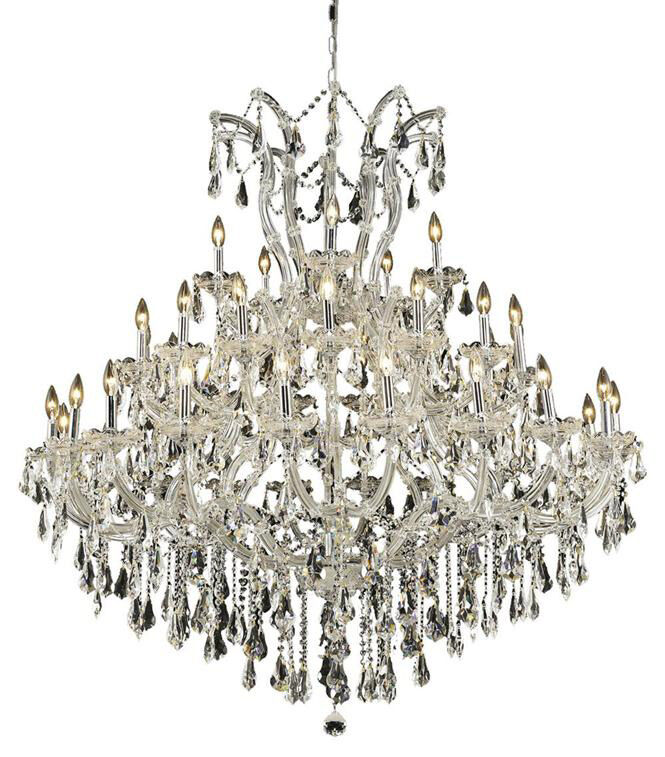 Maria Theresa 41 Light 52 inch Chrome Foyer Ceiling Light in Clear, Royal Cut