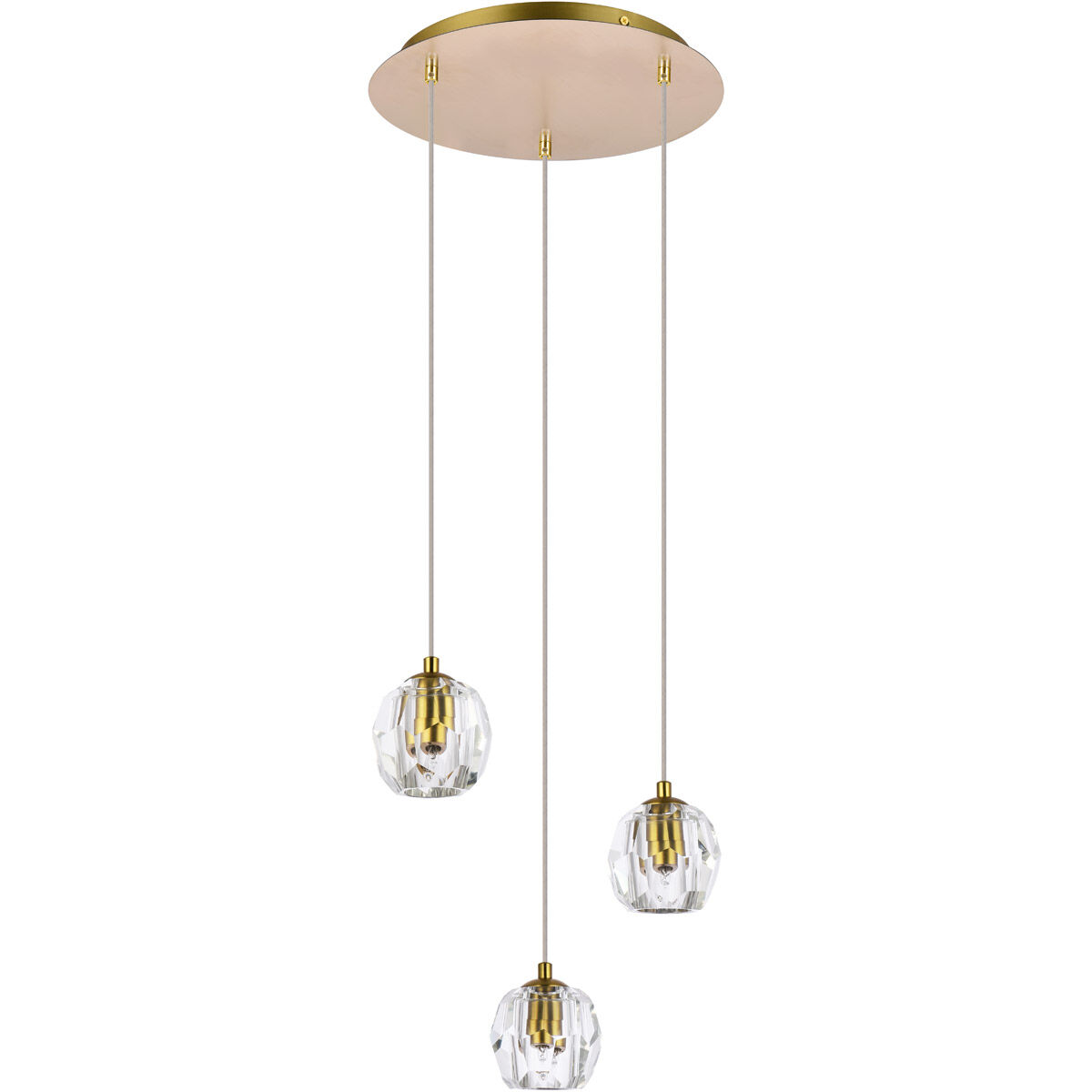 Eren 3 Light 12 inch Gold Pendant Ceiling Light