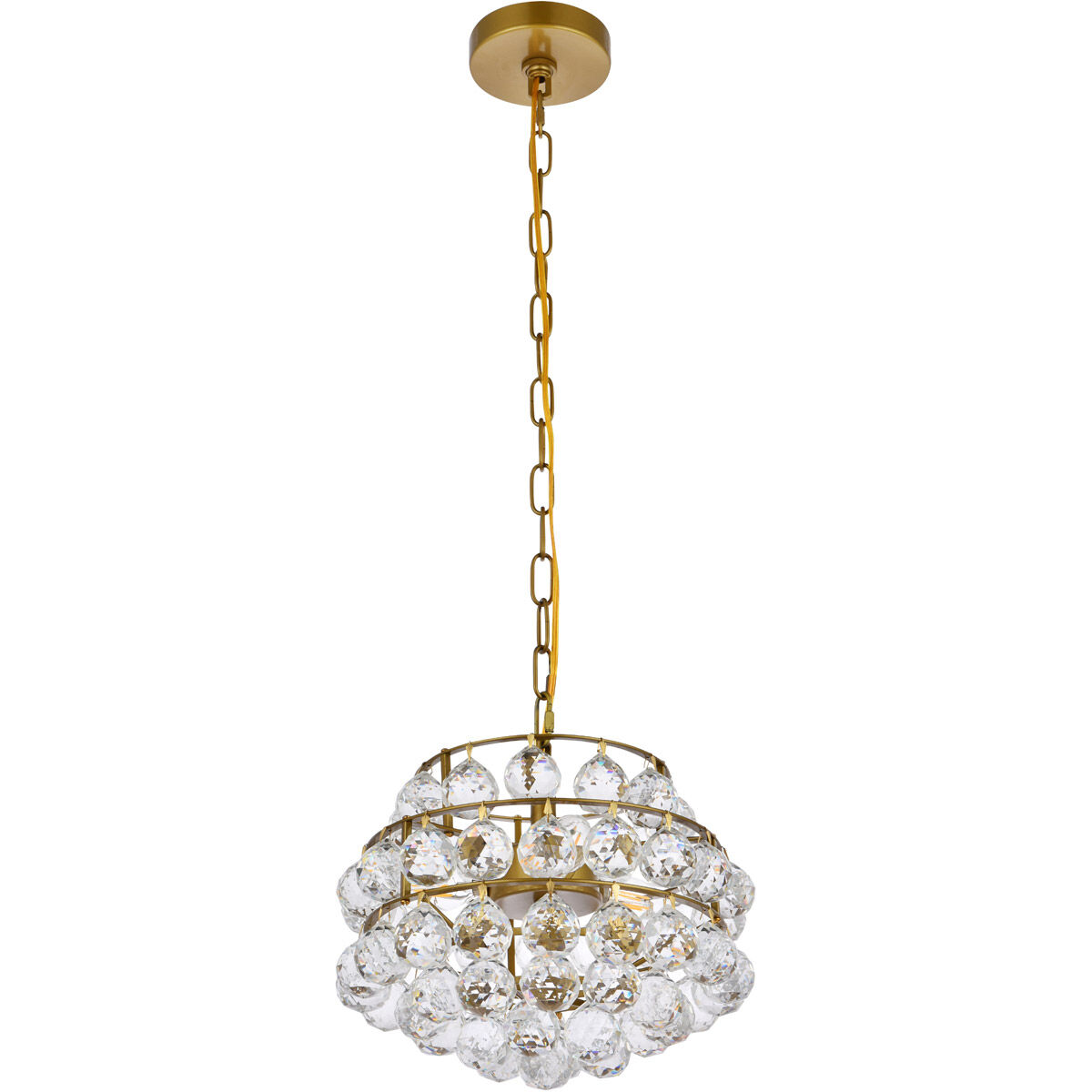 Savannah 3 Light 12 inch Brass Pendant Ceiling Light