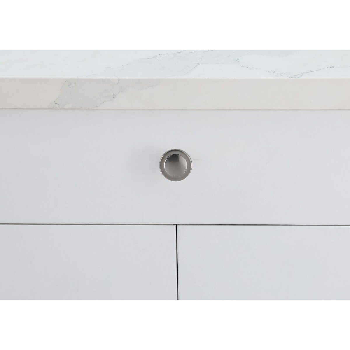 Logyn Brushed Nickel Hardware Cabinet Knob, Set of 10