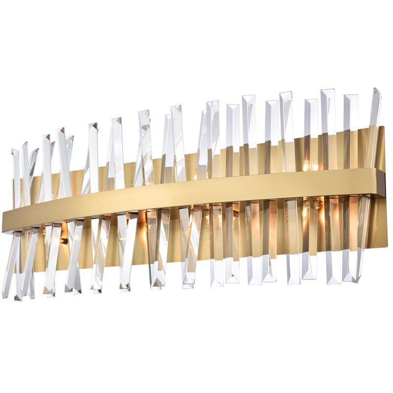 Serephina 8 Light 30 inch Satin Gold Bath Sconce Wall Light