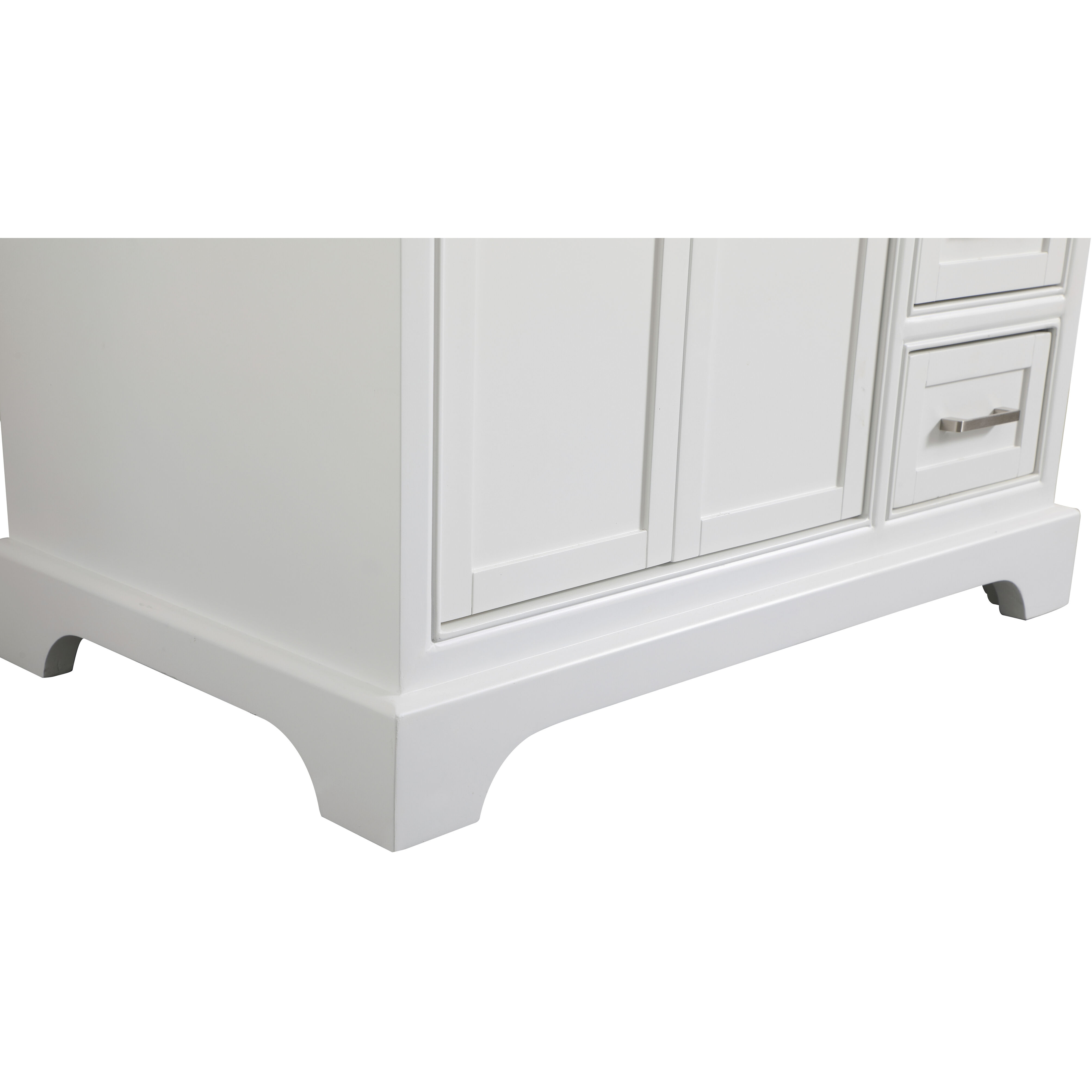 Americana 36 X 35 inch White with Carrara White Marble Vanity Set