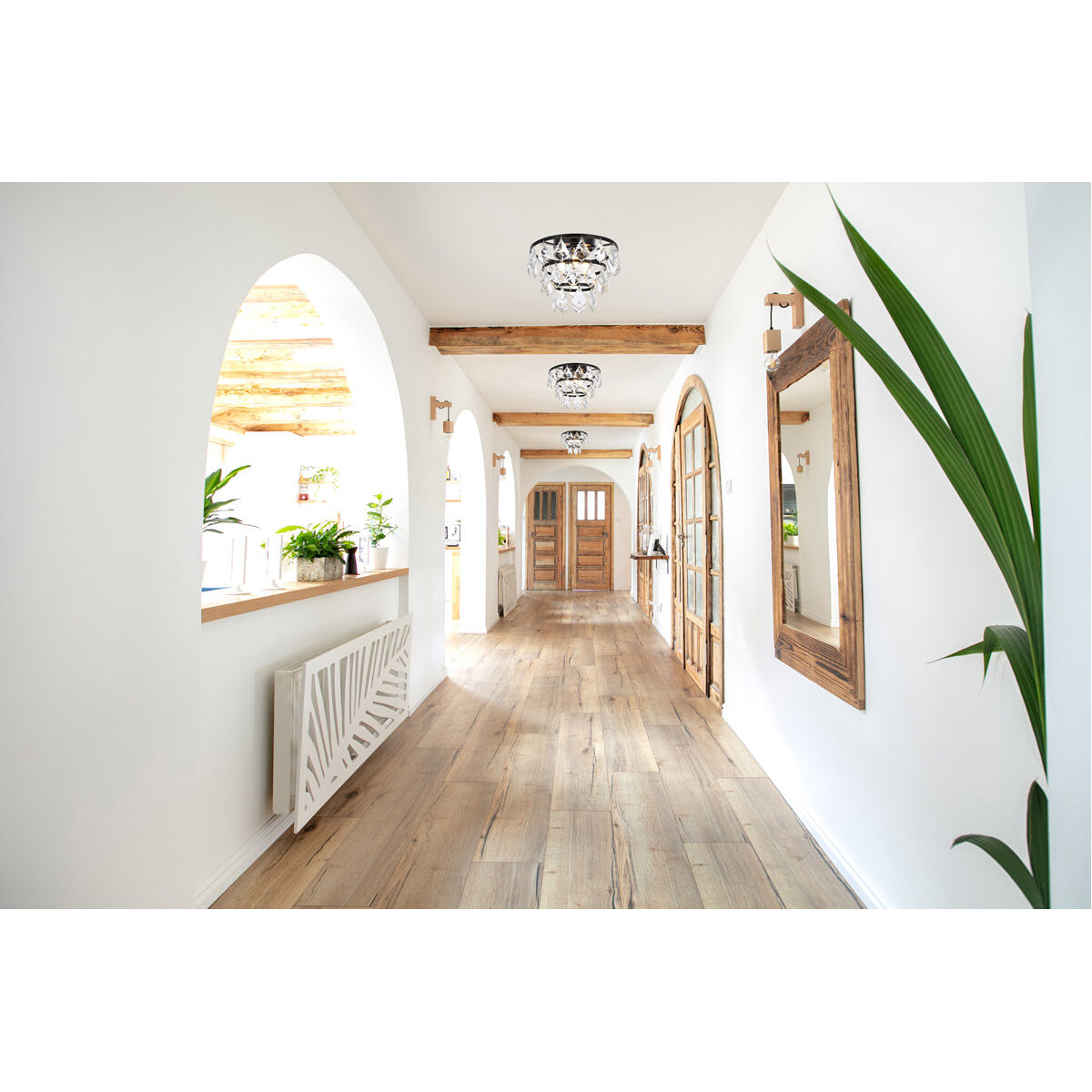 Ella 3 Light 10 inch Black Flush Mount Ceiling Light