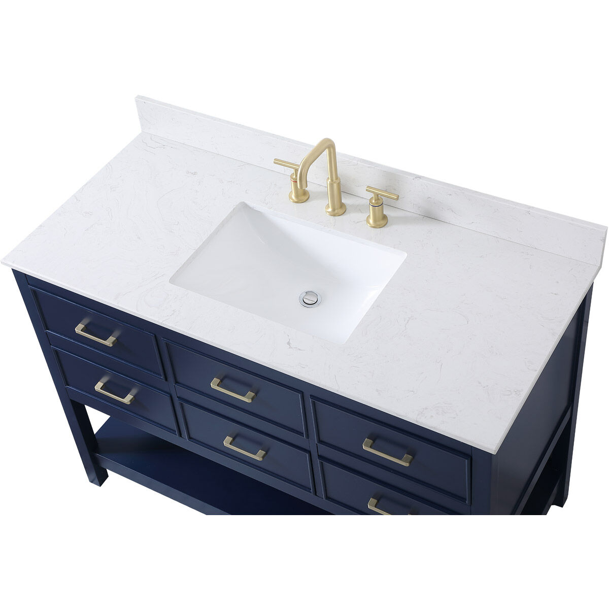 Sinclaire 48 X 22 X 34 inch Blue Vanity Sink Set