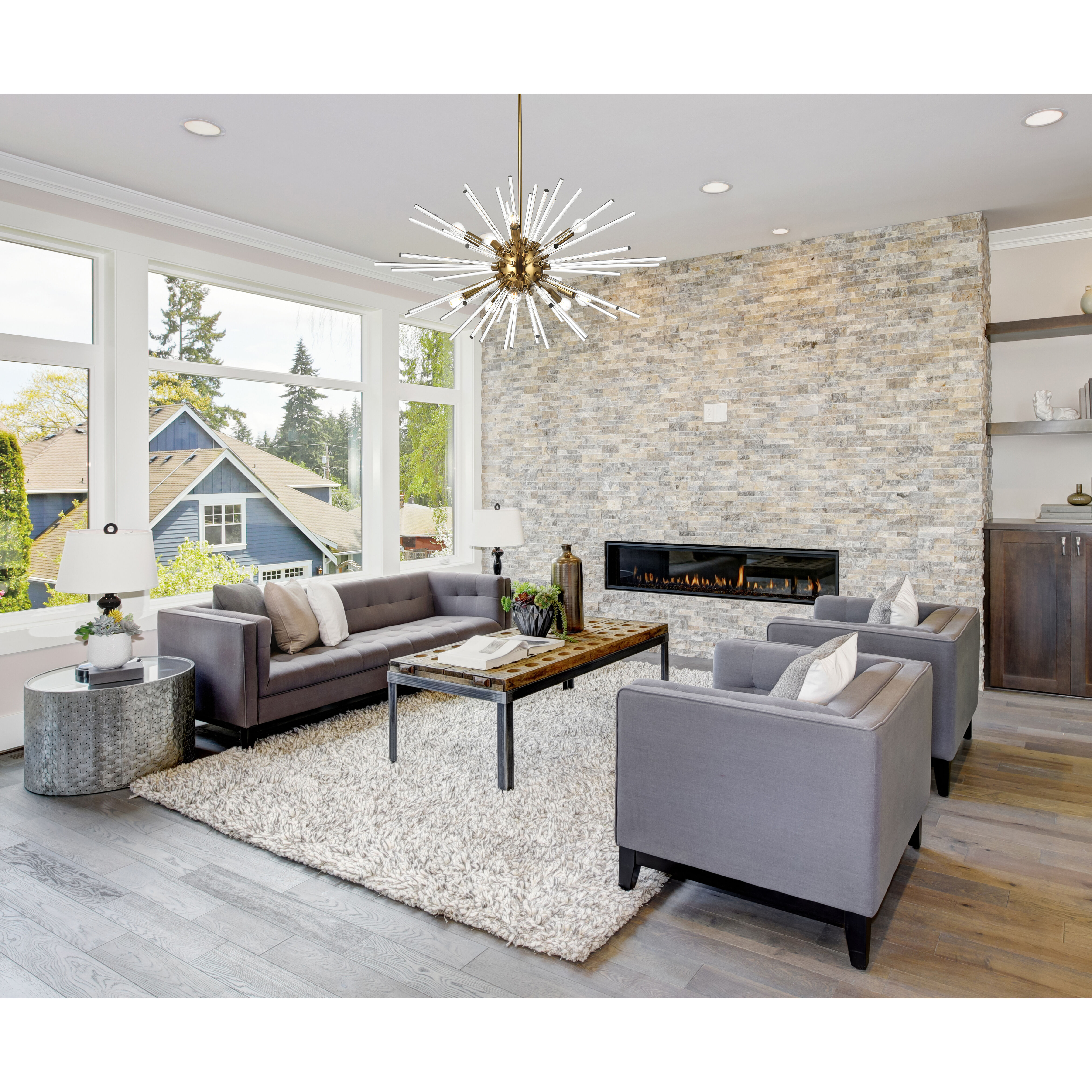 Sienna 10 Light 36 inch Gold Pendant Ceiling Light