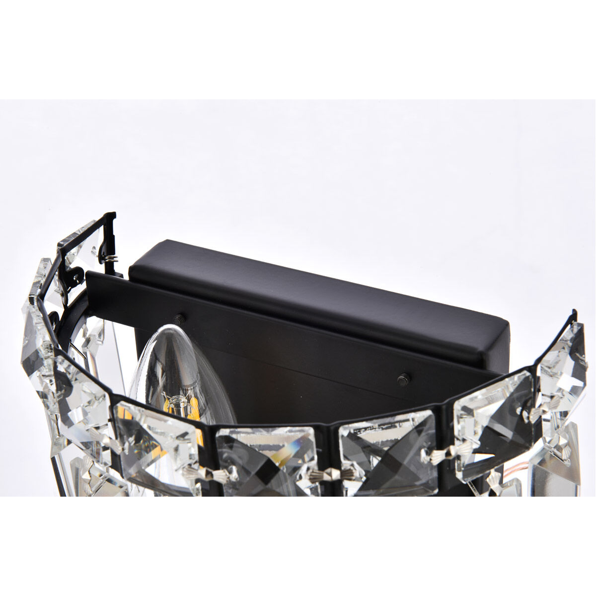 Maxime 2 Light 4 inch Black and Clear Wall Sconce Wall Light