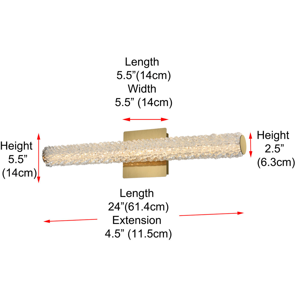 Bowen 1 Light 24 inch Satin Gold Wall Sconce Wall Light