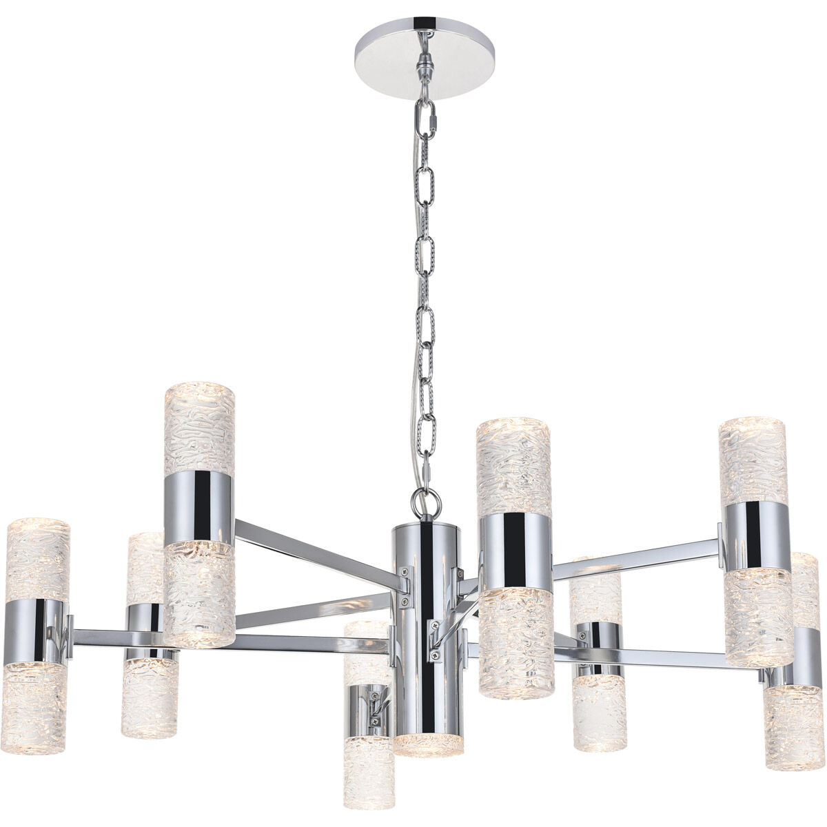 Vega LED 32 inch Chrome Pendant Ceiling Light