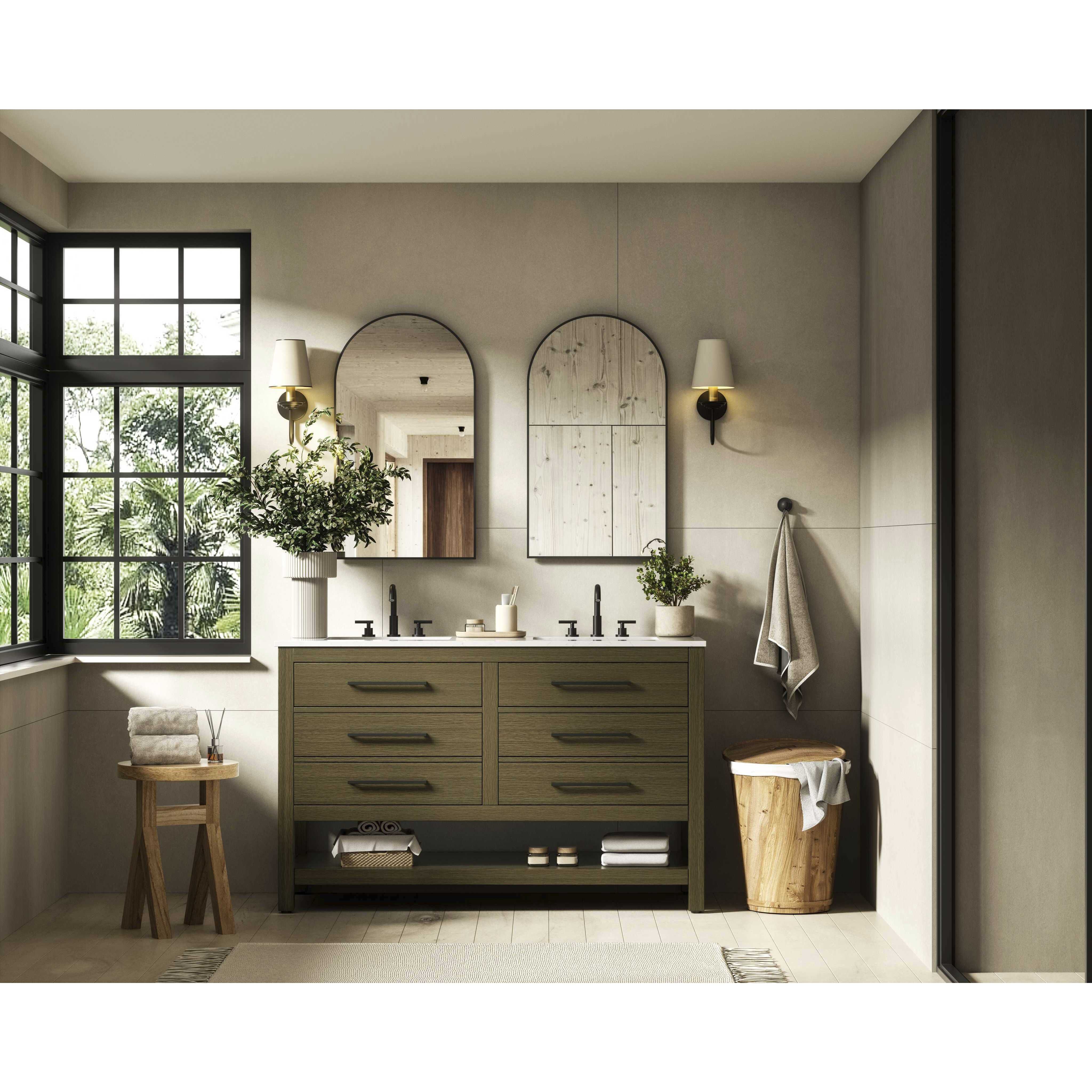 Karson 54 X 34 inch Chestnut Brown Bathroom Vanity Cabinet in 2