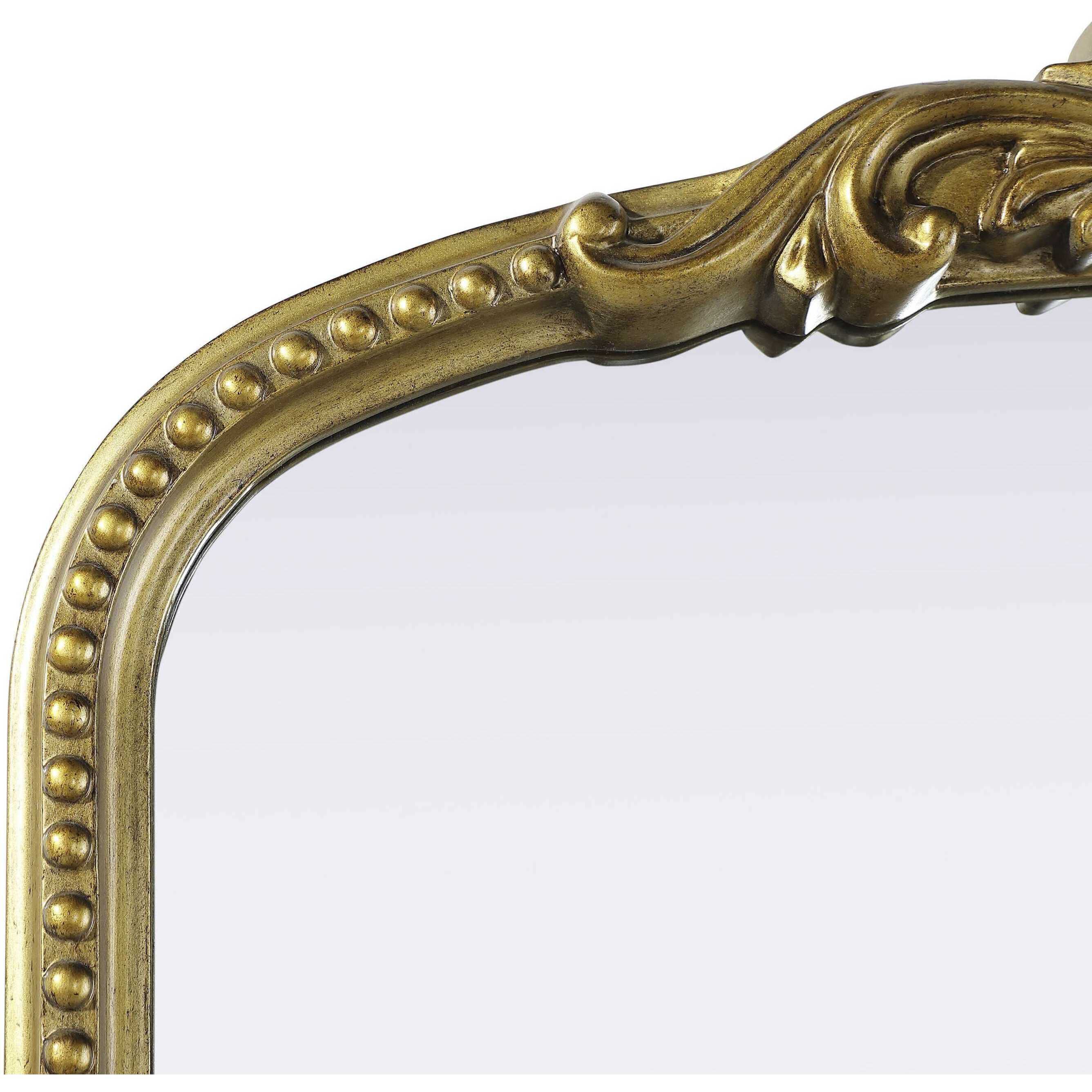 Naomi 36 X 30 inch Antique Brass Mirror