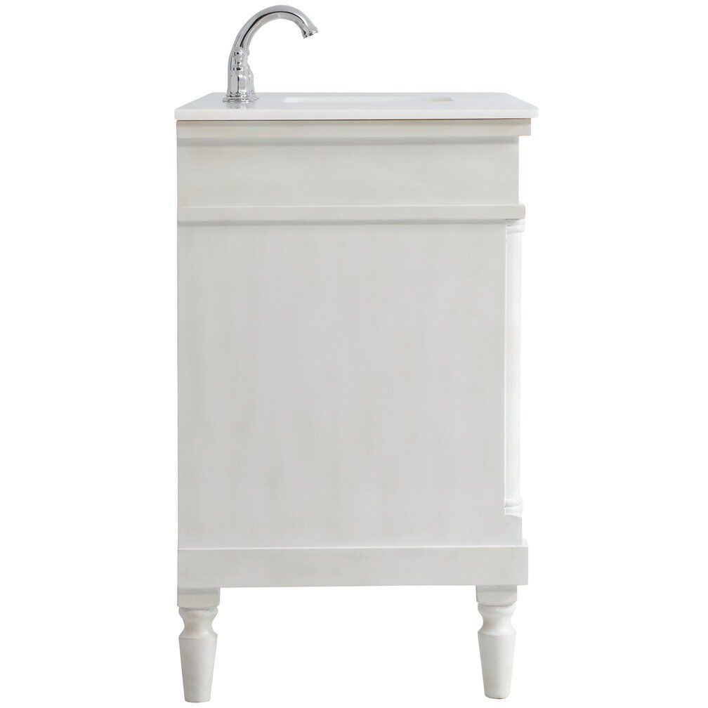 Lexington 48 X 21.5 X 35 inch Antique White Vanity Sink Set