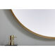 Asha 36 X 24 inch Brass Mirror in 24 x 36
