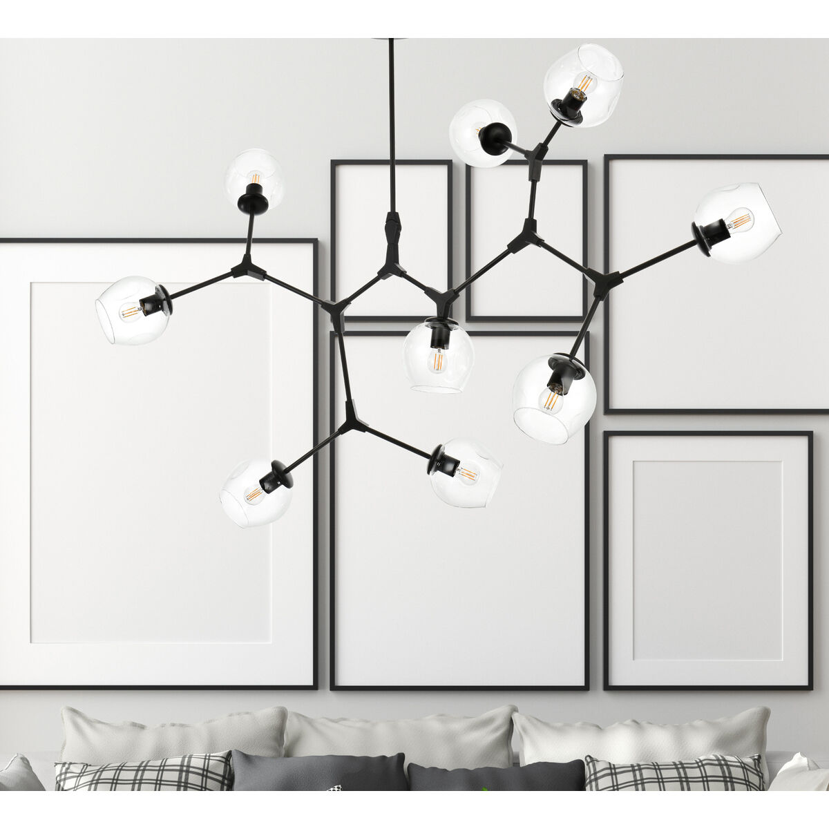 Cavoli 9 Light 35 inch Black Chandelier Ceiling Light