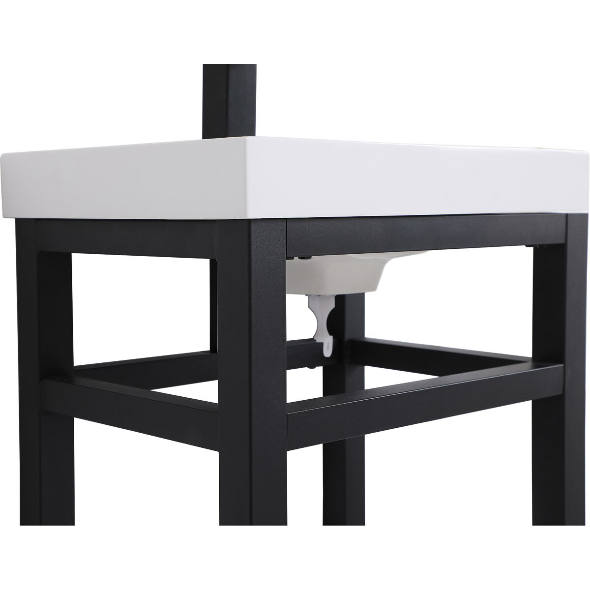 Raya 18 X 13.5 X 34 inch Black and White Vanity Sink Set