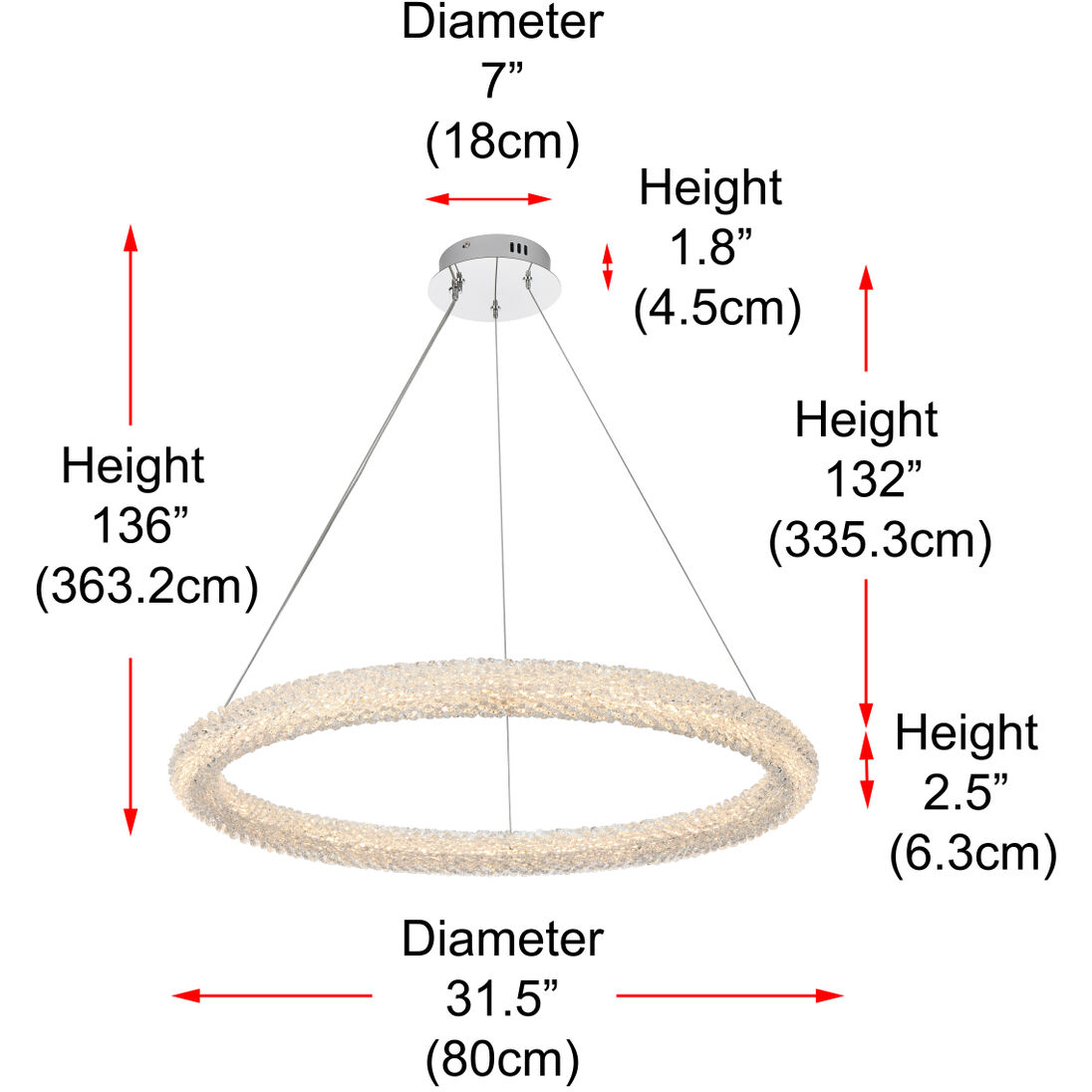 Bowen 1 Light 32 inch Chrome Chandelier Ceiling Light