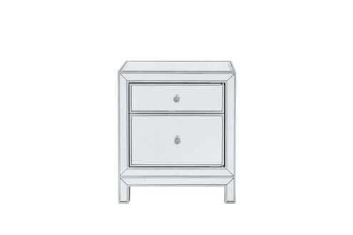 Reflexion 24 X 21 inch Antique Silver Nightstand in Antique Sliver