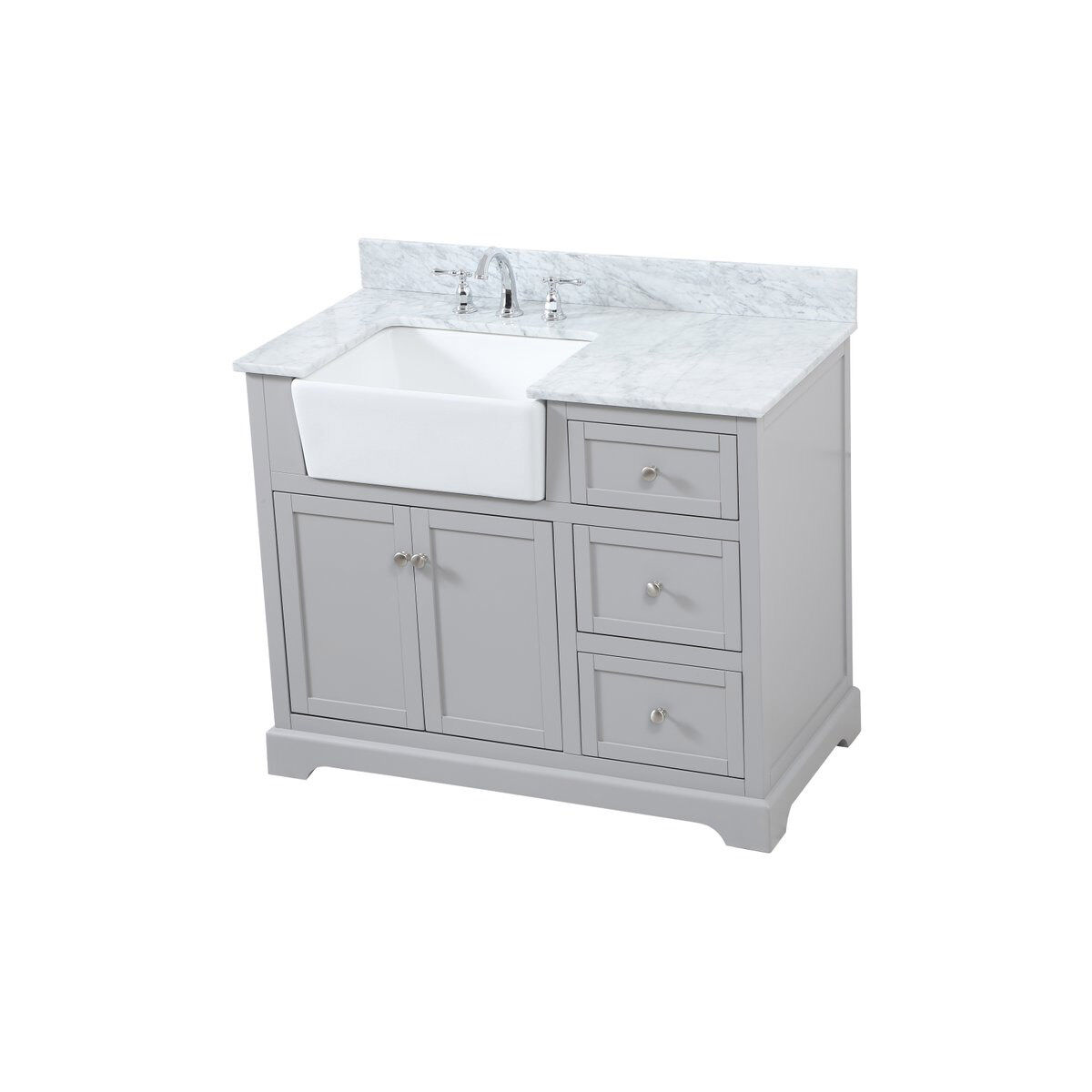 Franklin 42 X 22 X 35 inch Grey Bathroom Vanity Cabinet