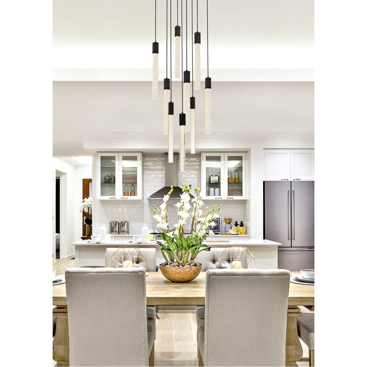 Weston 9 Light 20 inch Black Pendant Ceiling Light