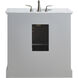 Americana 36 X 35 inch Light Grey with Carrara White Marble Vanity Set