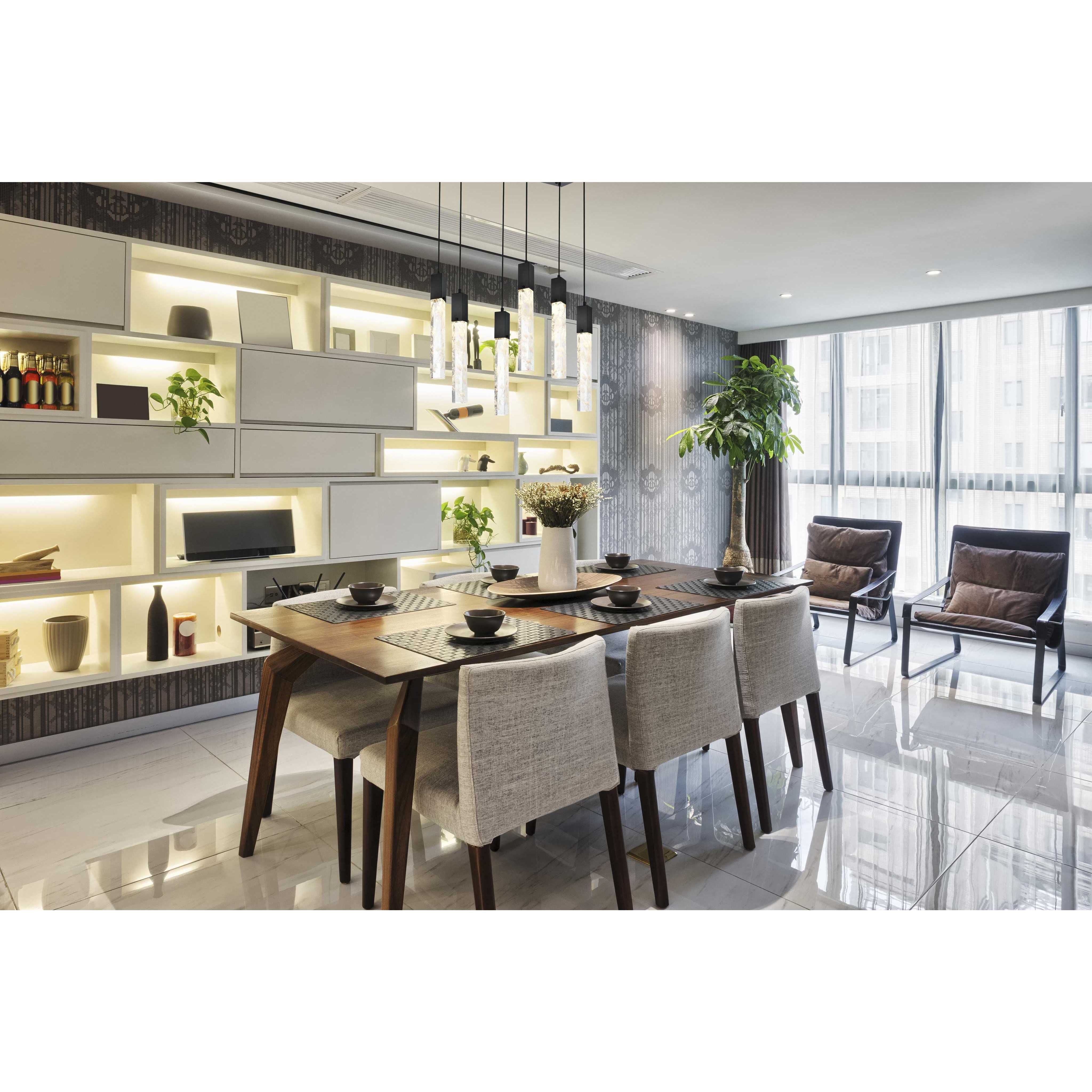 Aurora 6 Light 12 inch Black Pendant Ceiling Light