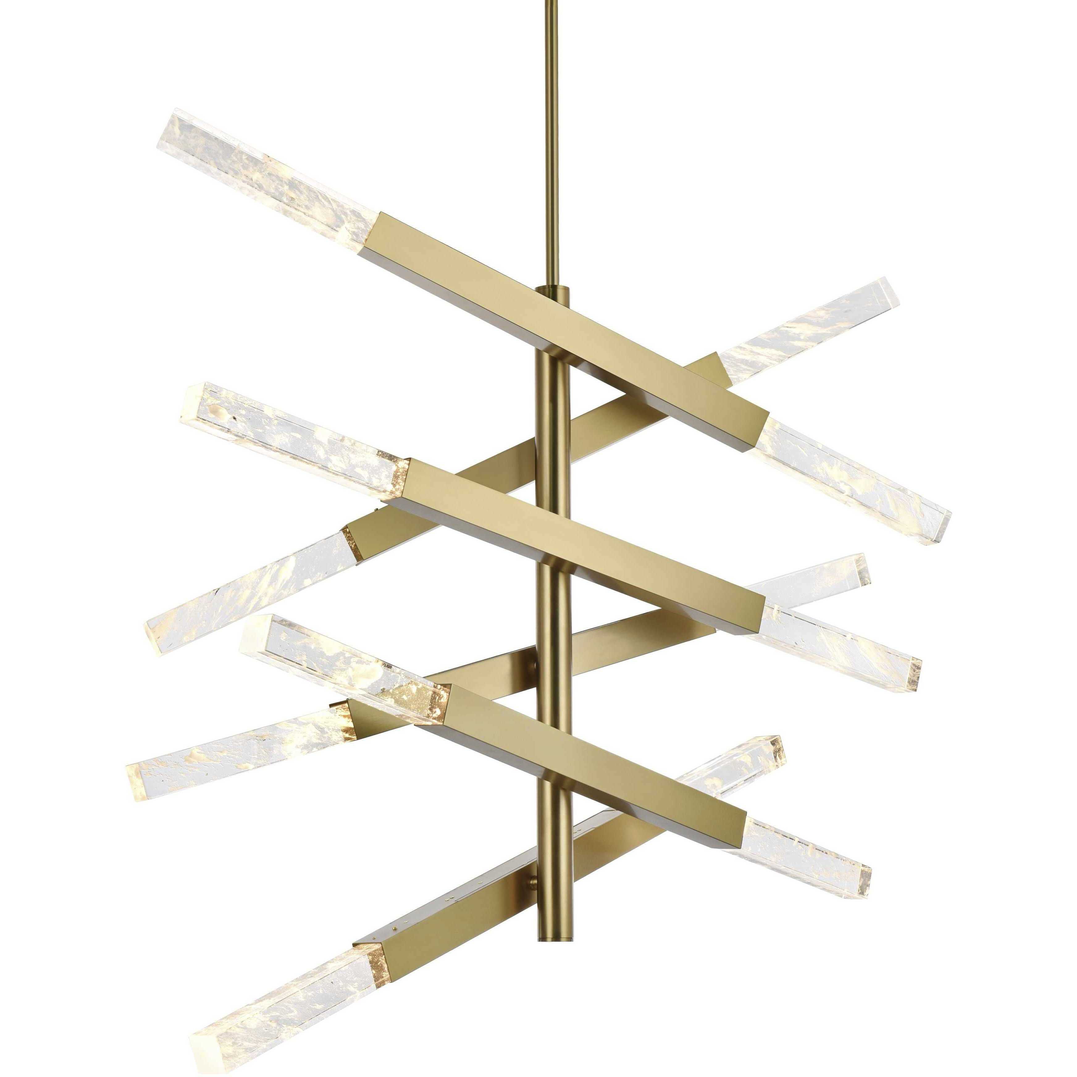 Ari 12 Light 17.5 inch Satin Gold Pendant Ceiling Light