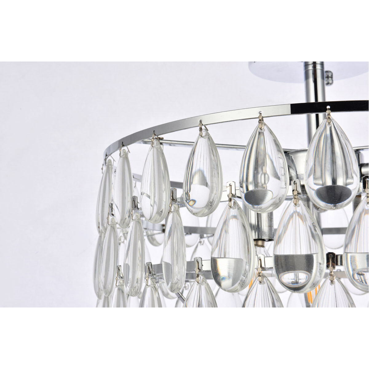 Mila 3 Light 16 inch Chrome Flush Mount Ceiling Light
