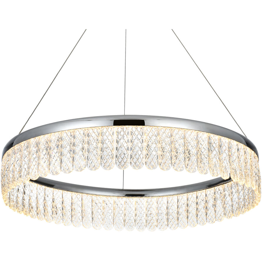 Rune 1 Light 24 inch Chrome Chandelier Ceiling Light