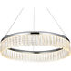 Rune 1 Light 24 inch Chrome Chandelier Ceiling Light
