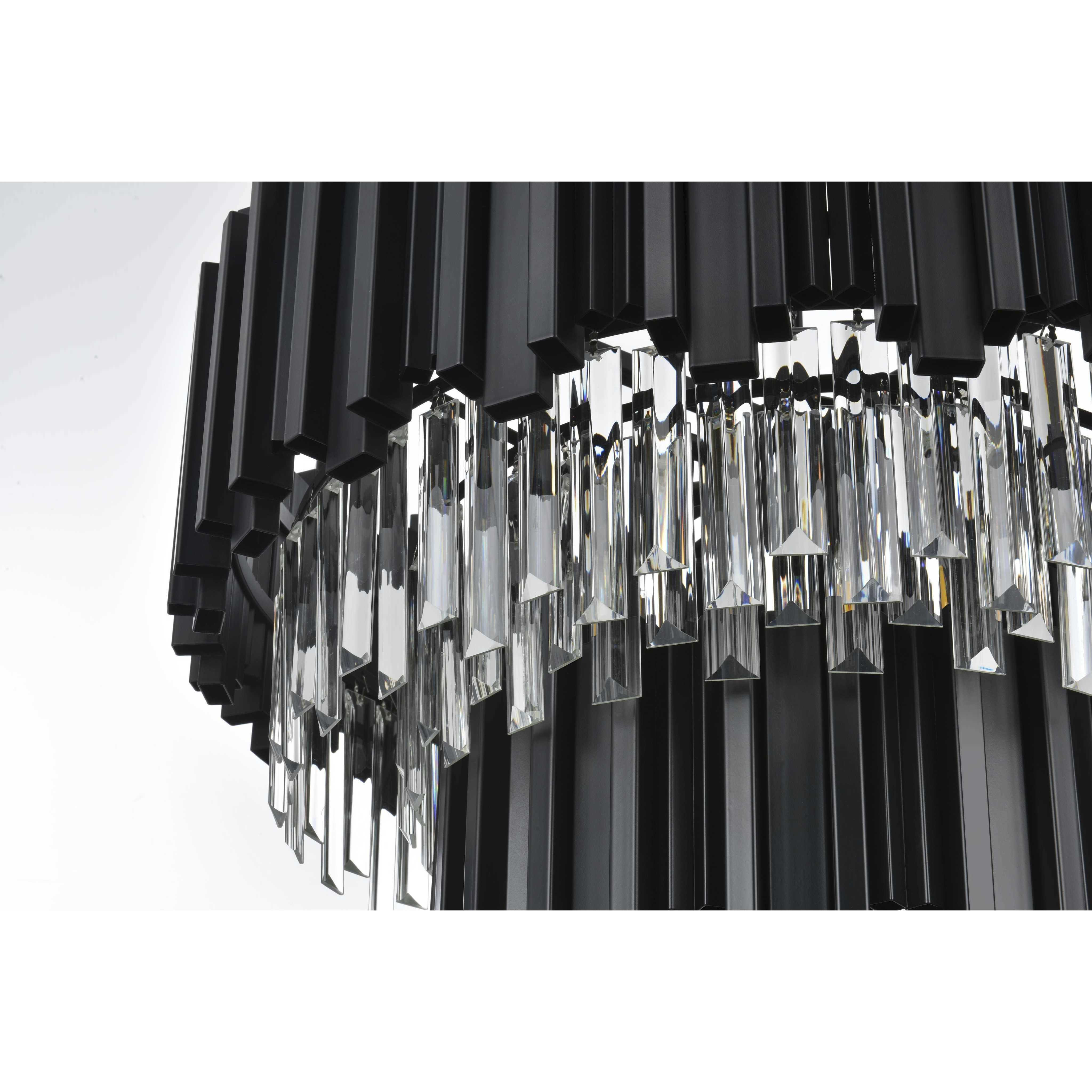 Willow 8 Light 24 inch Black Chandelier Ceiling Light