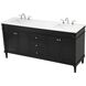 Bennett 72 X 21 X 35 inch Black Vanity Sink Set