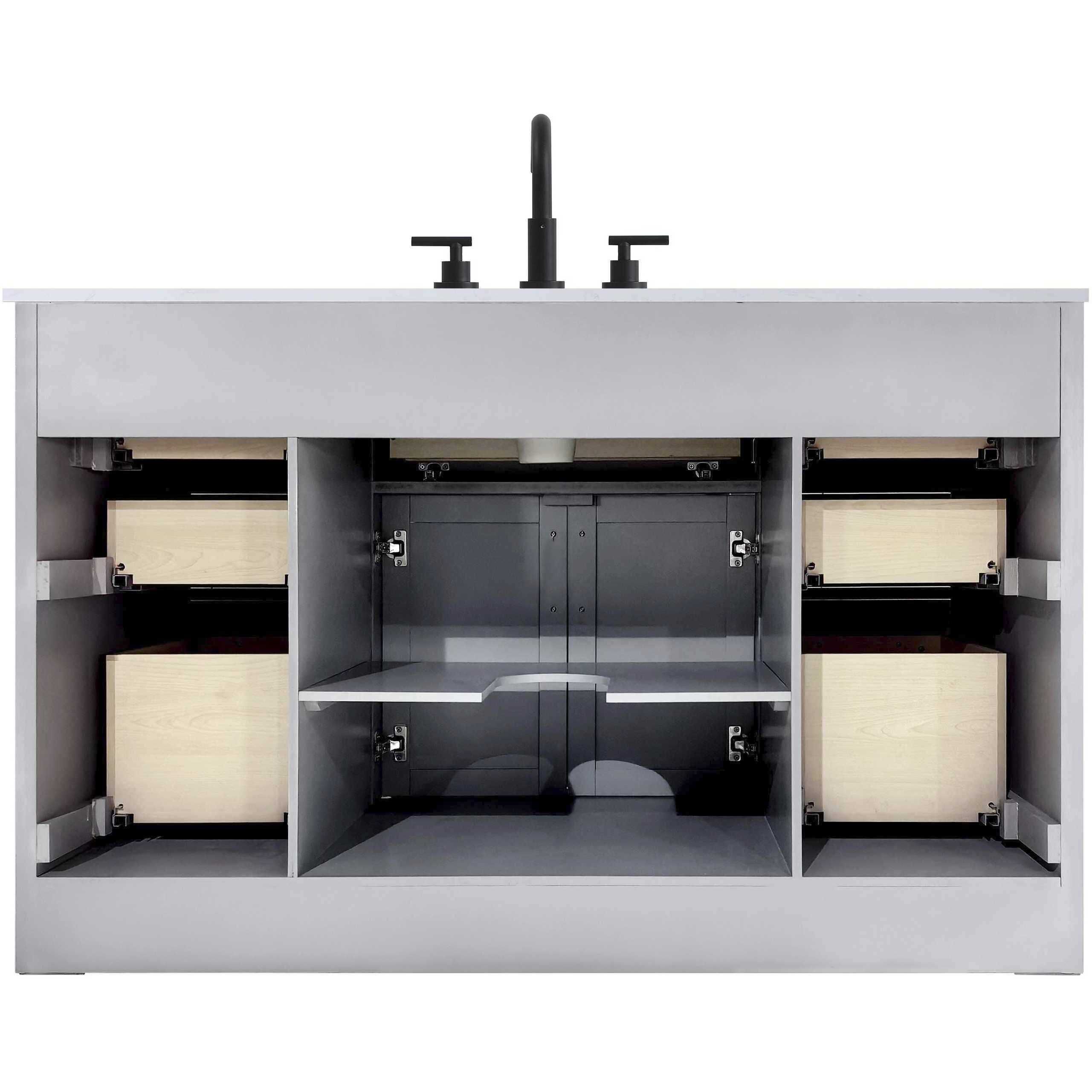 Alden 54 X 35 inch Grey Bathroom Vanity Cabinet