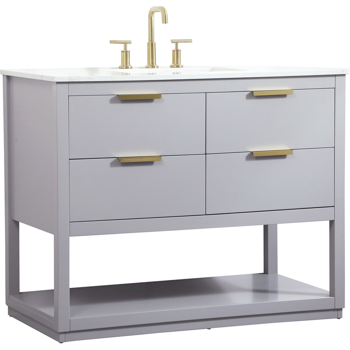 Larkin 42 X 22 X 34 inch Grey Vanity Sink Set
