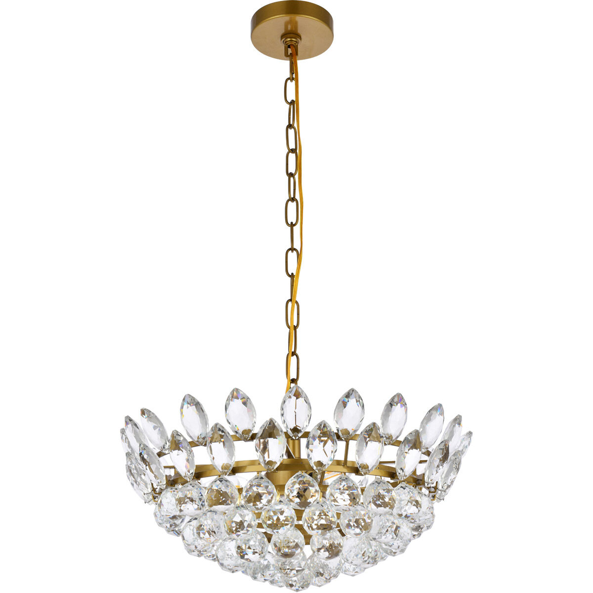 Emilia 5 Light 18 inch Brass Pendant Ceiling Light