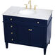 Williams 40 X 35 inch Blue and Brush Gold Vanity Sink Set