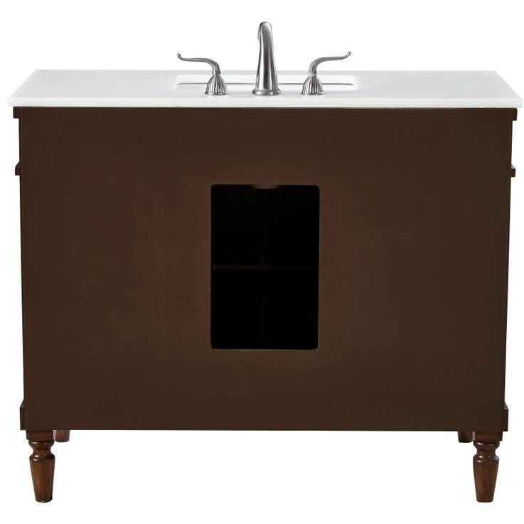 Lexington 42 X 21.5 X 35 inch Walnut Vanity Sink Set