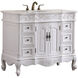 Oakland 84 X 22 X 72 inch Antique White Vanity Sink Set