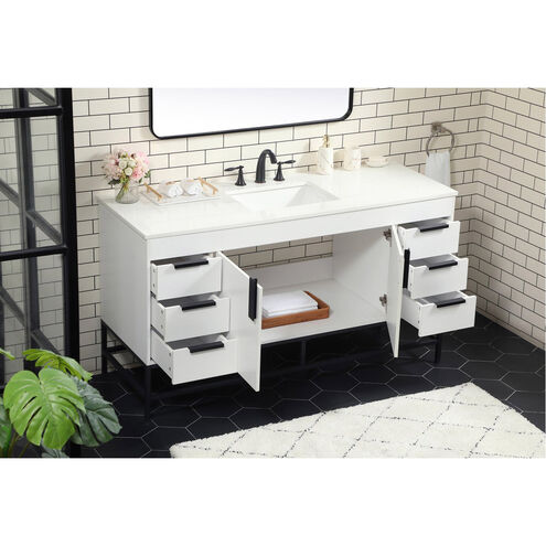 Eugene 60 X 22 X 34 inch White Vanity Sink Set