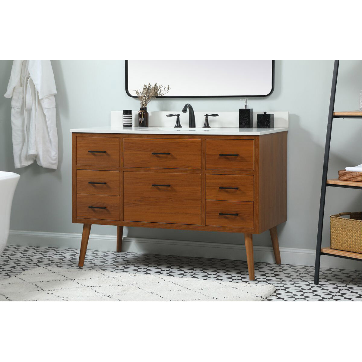 Boise 48 X 22 X 34 inch Teak Vanity Sink Set