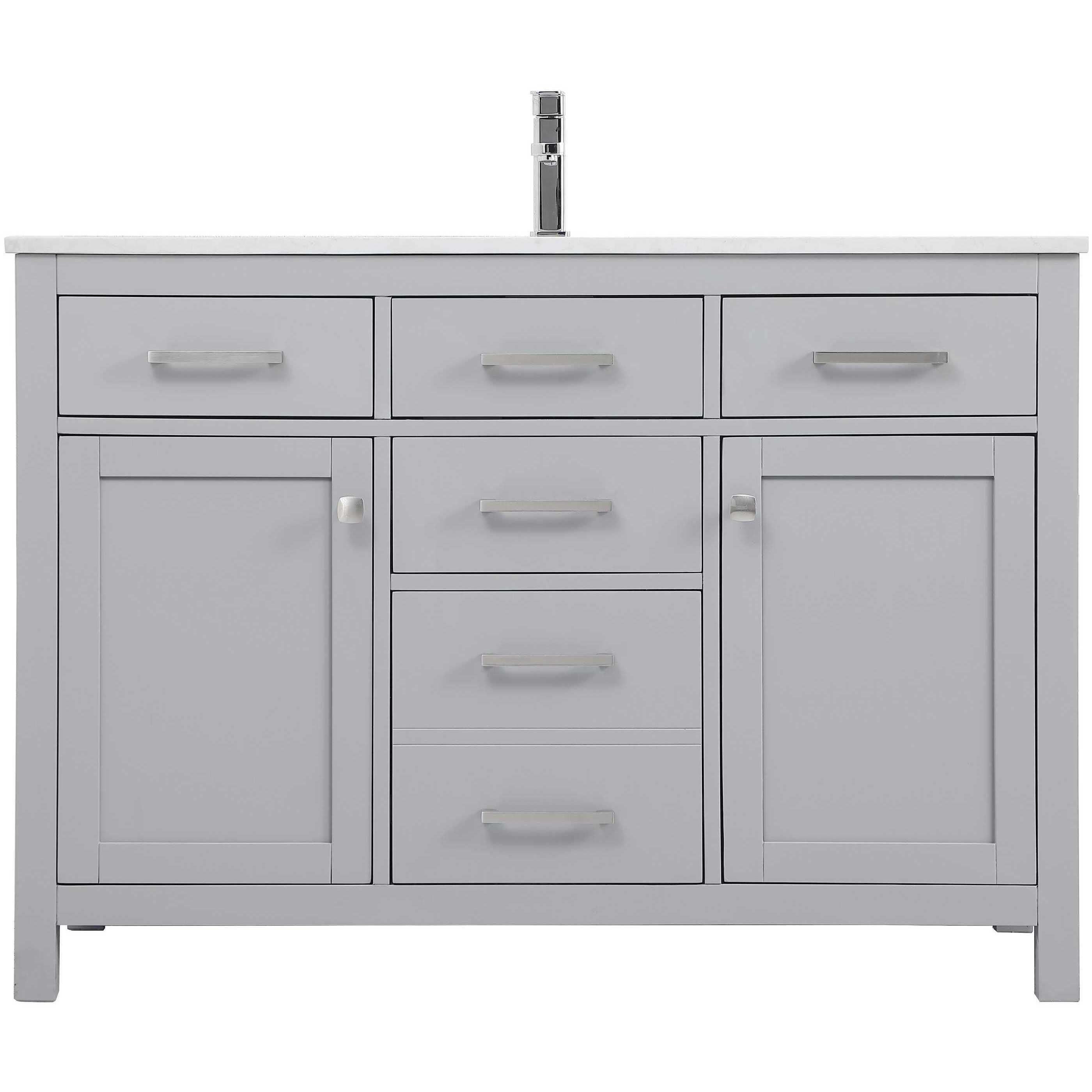 Lewis 48 X 22 X 34 inch Grey Vanity Sink Set