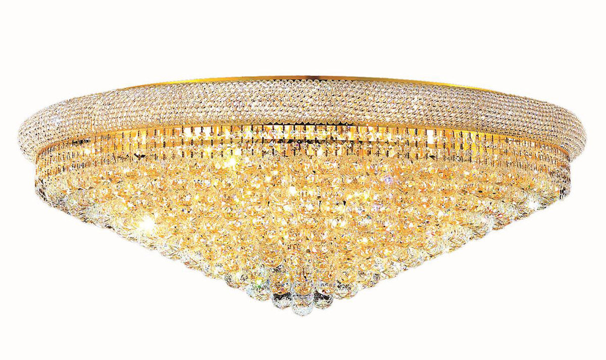Primo 30 Light 42 inch Gold Flush Mount Ceiling Light in Royal Cut
