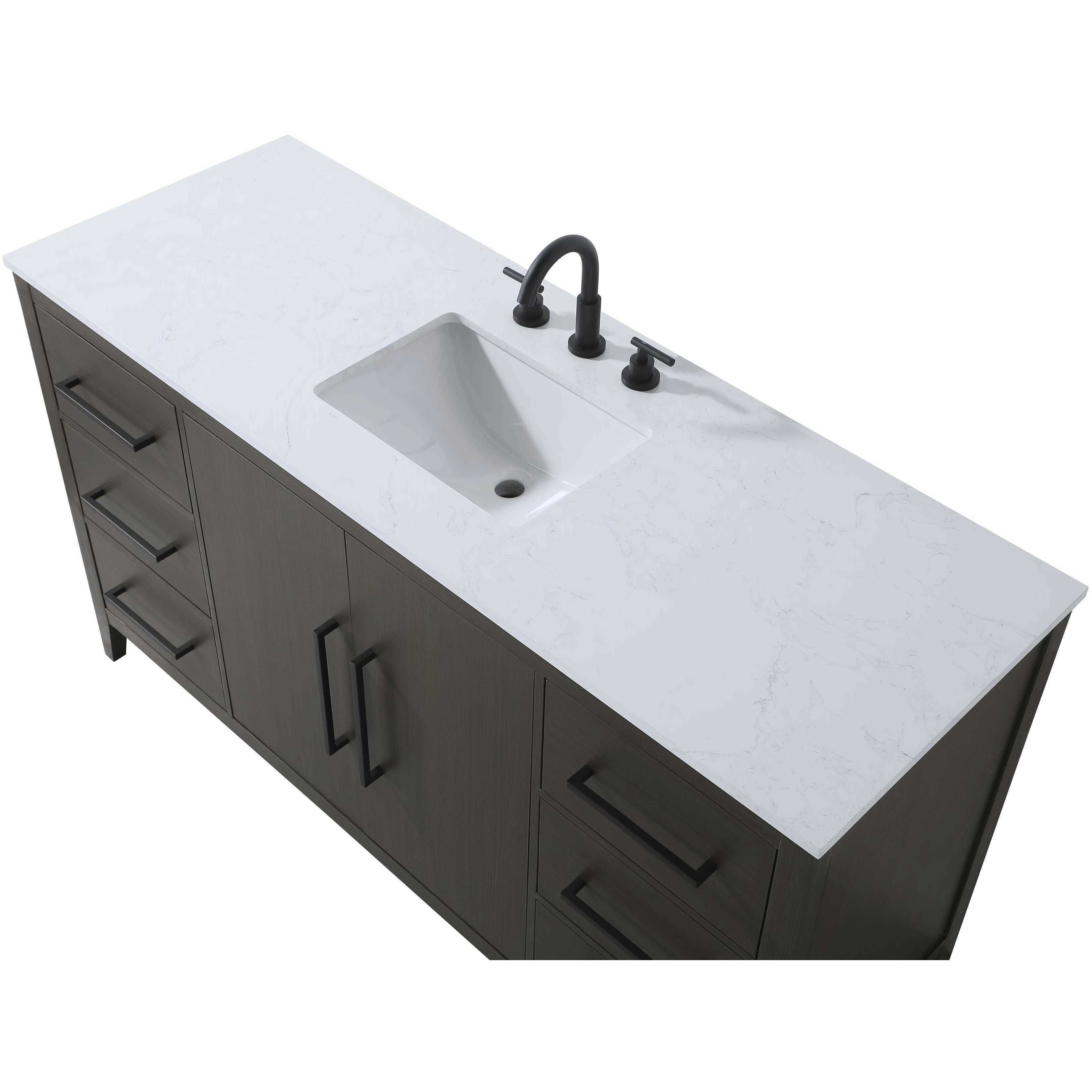 Millie 60 X 35 inch Mocha Brown Bathroom Vanity Cabinet