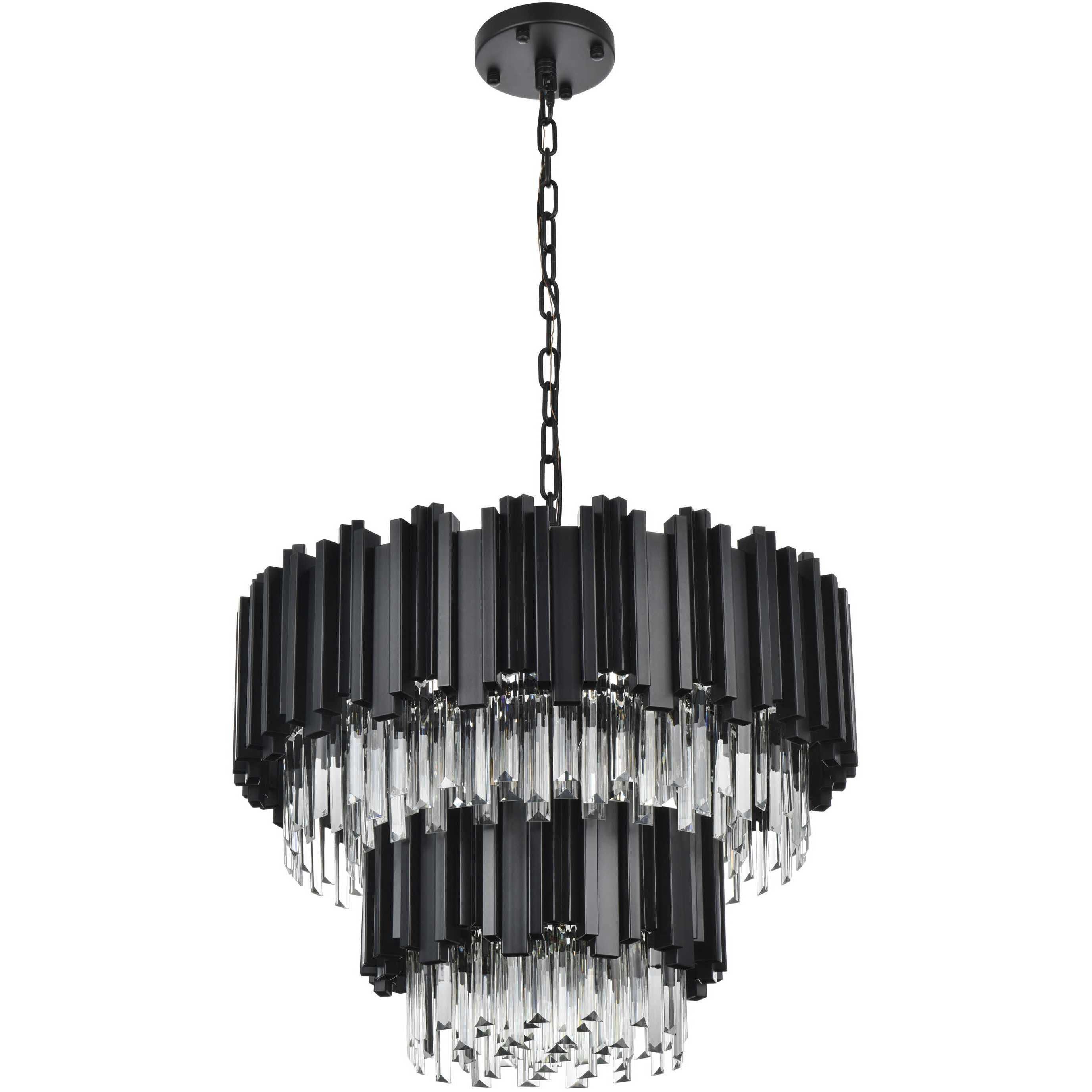 Willow 8 Light 24 inch Black Chandelier Ceiling Light