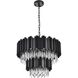 Willow 8 Light 24 inch Black Chandelier Ceiling Light