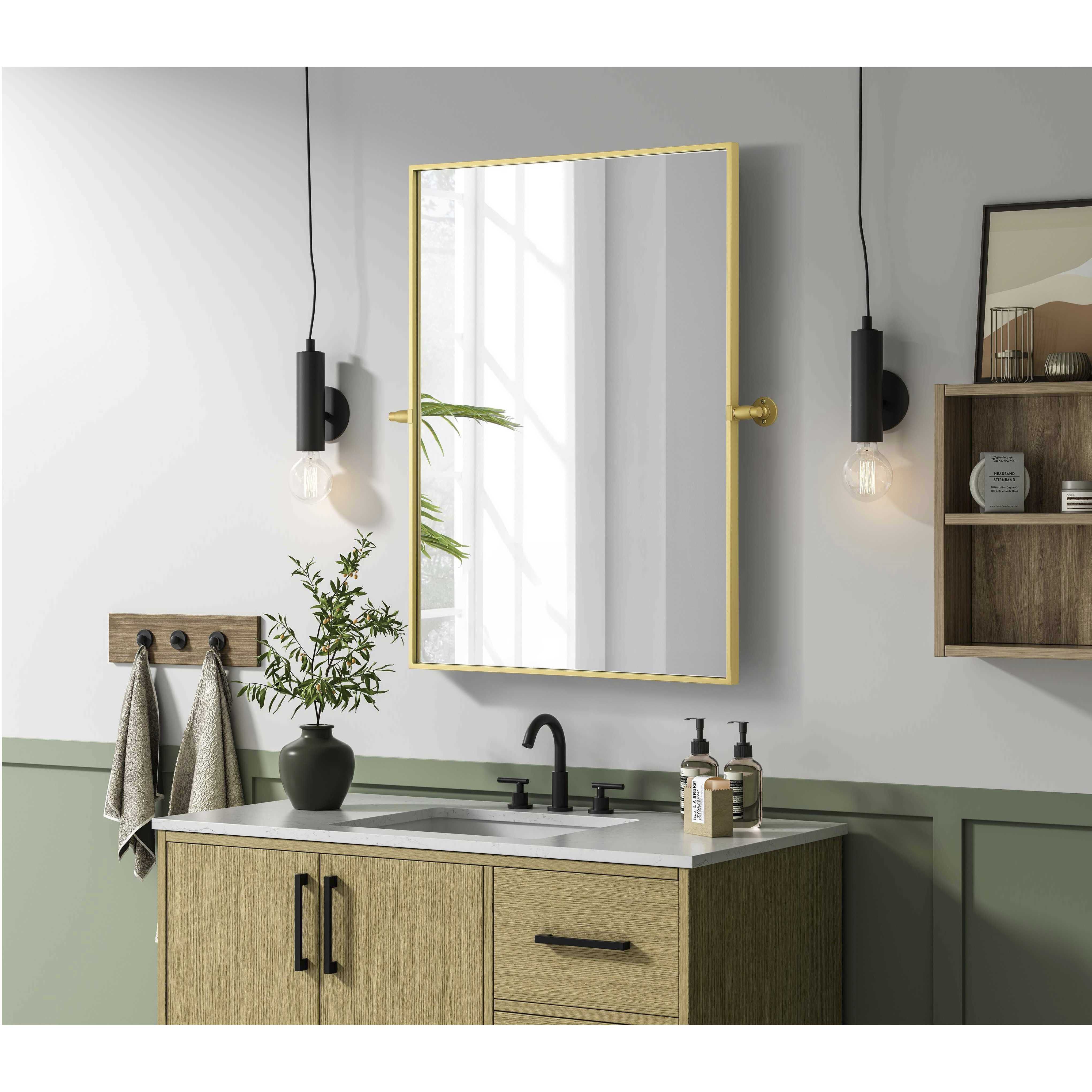 Amoura 36 X 27 inch Brass Mirror