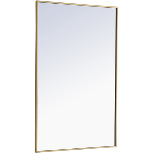 Monet 42 X 28 inch Brass Wall Mirror