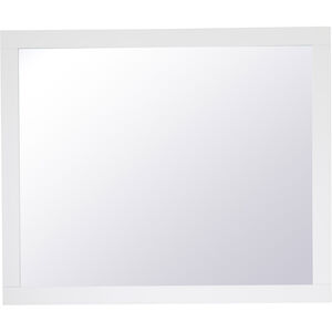 Aqua 36 X 30 inch White Wall Mirror