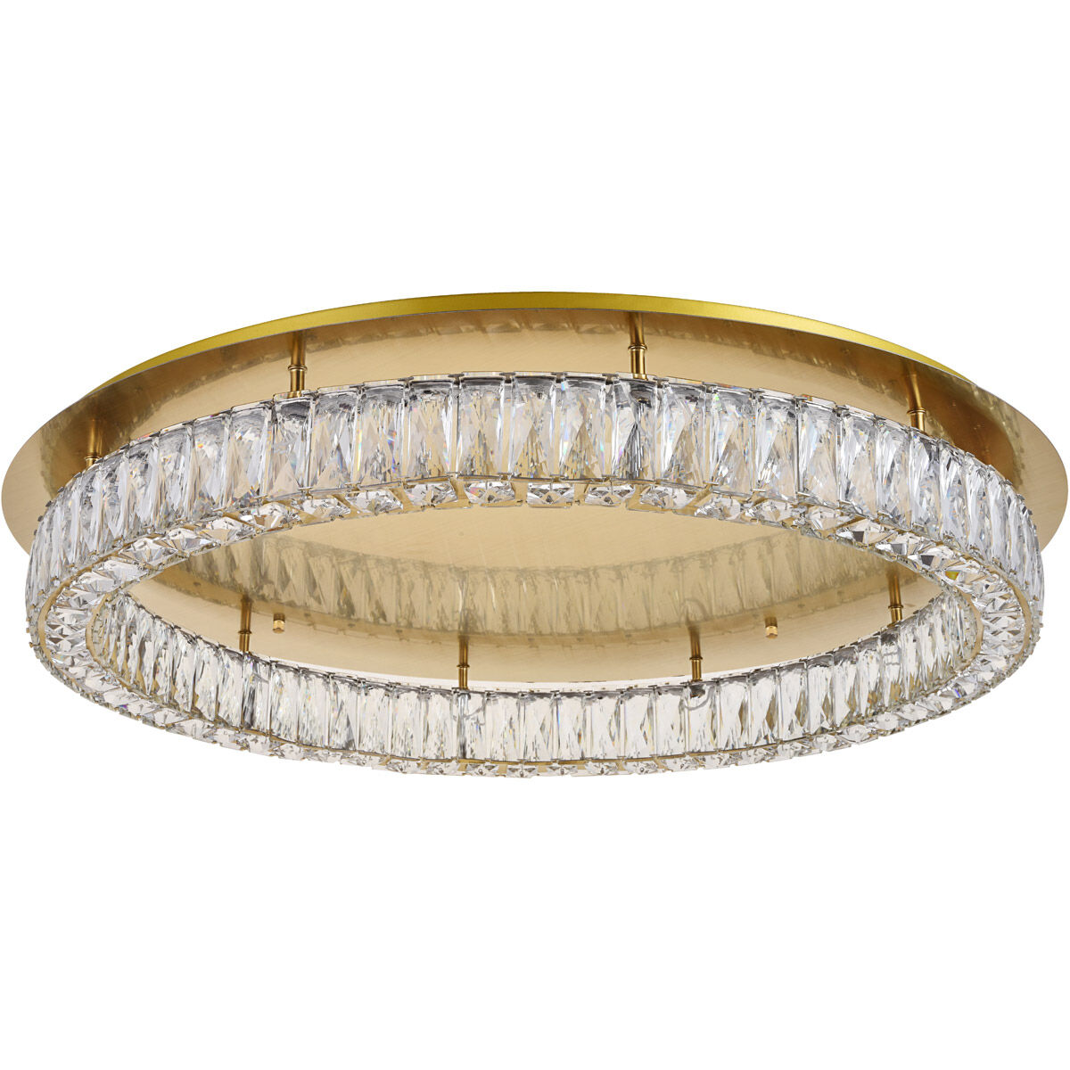 Monroe LED 34 inch Gold Flush Mount Ceiling Light