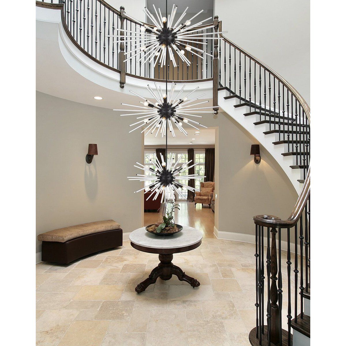 Sienna 30 Light 46 inch Black Chandelier Ceiling Light